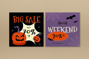 Halloween Sale Square Banner