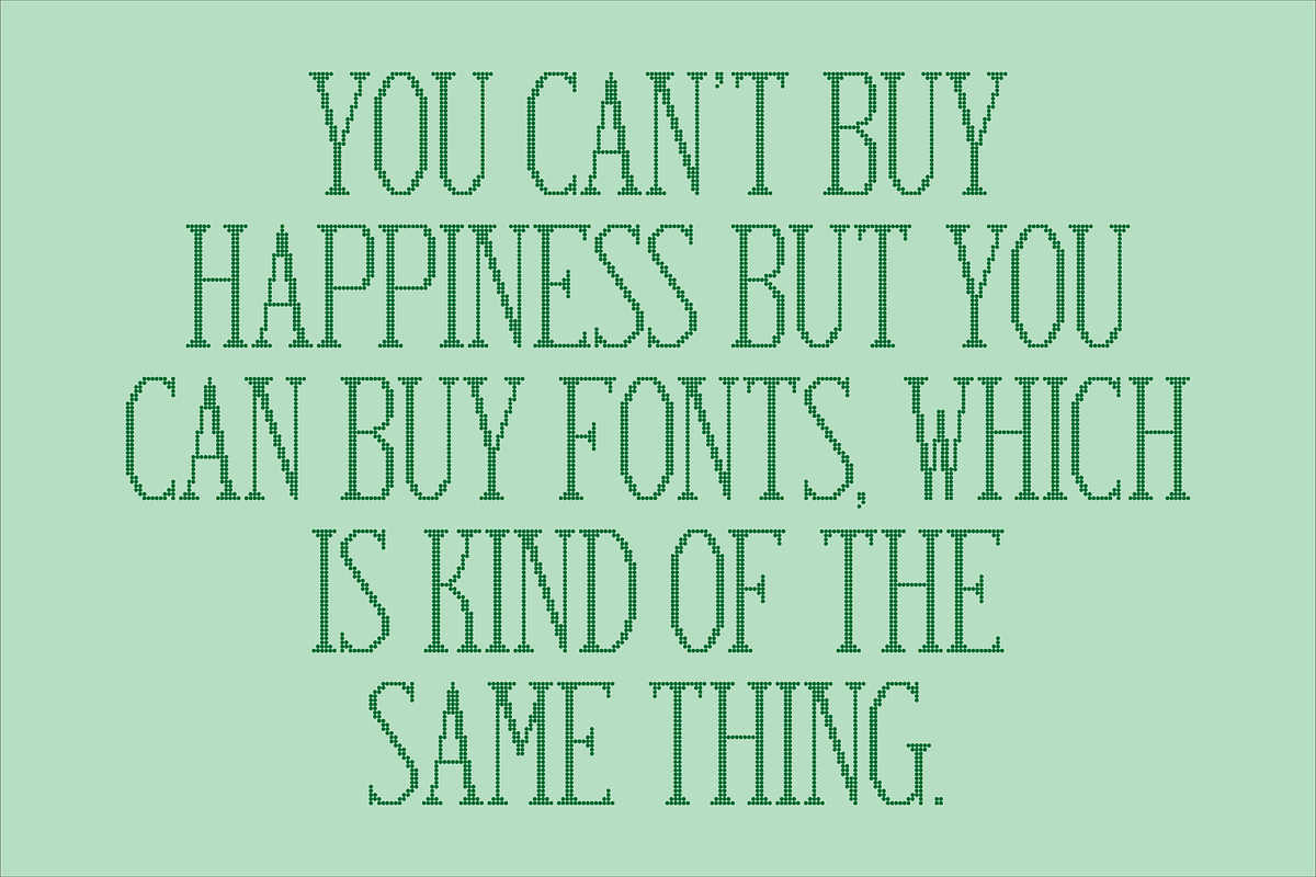 Display Dots Six Font, a Font by GG Design (Photo 6 of 6)