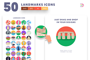 50 Landmarks Icons, an Outline Icon by Dighital (Thumbnail 5 of 10)