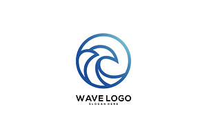 Set Of Wave Circle Logo Vector