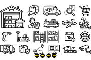 Logistics Delivery Icon Pack, an Illustration by designvectx (Thumbnail 2 of 3)