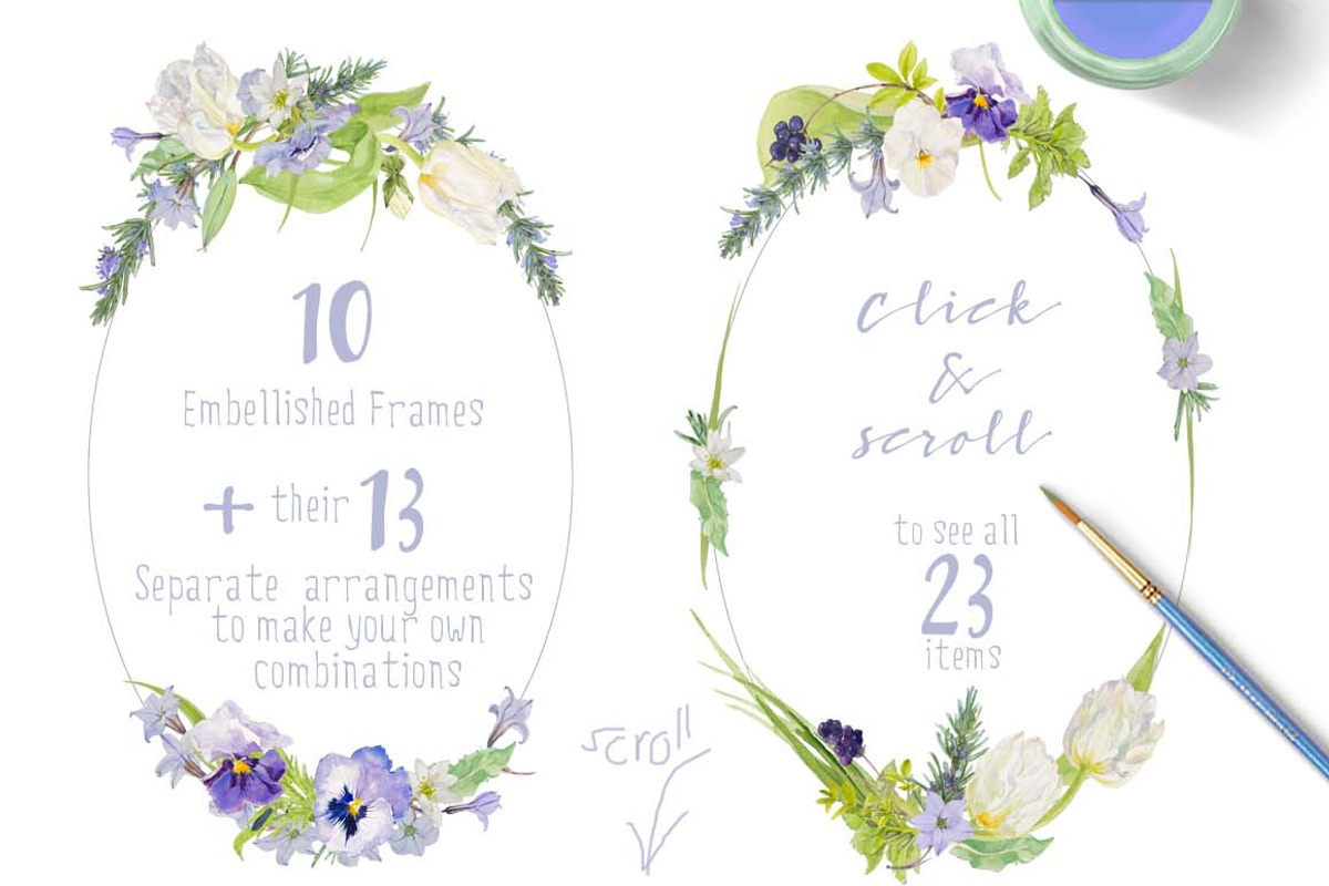 Watercolor Design Pack-Blue Skies, an Illustration by watercolorwild.graphics (Photo 8 of 11)