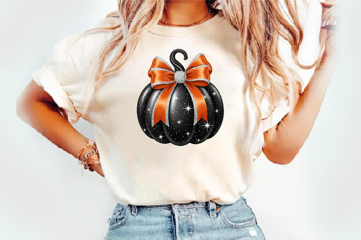 Black Halloween pumpkin png, an Illustration by Watercolor design (Photo 2 of 3)