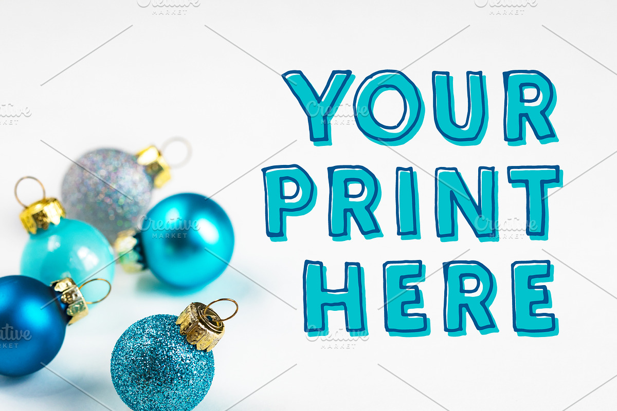 Blue & Silver Christmas Ornaments, a Holiday Photo by kissandmockup (Photo 1 of 2)
