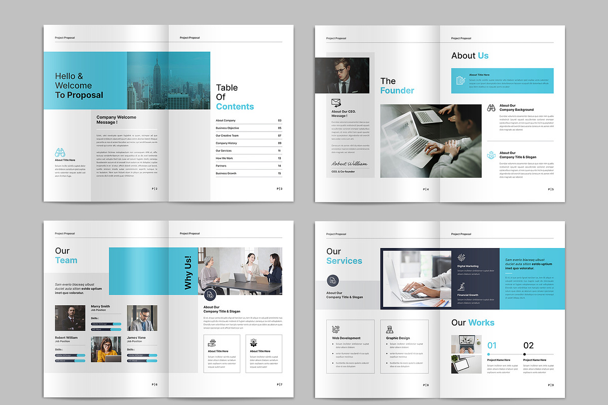 Project Proposal Canva Template, a Brochure Template by NorthPeak (Photo 3 of 6)