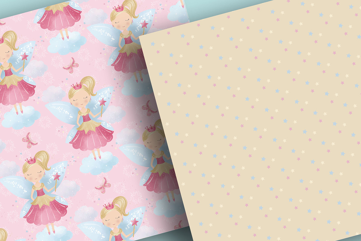Fairy dreams digital paper pack, a Pattern Graphic by designloverstudio