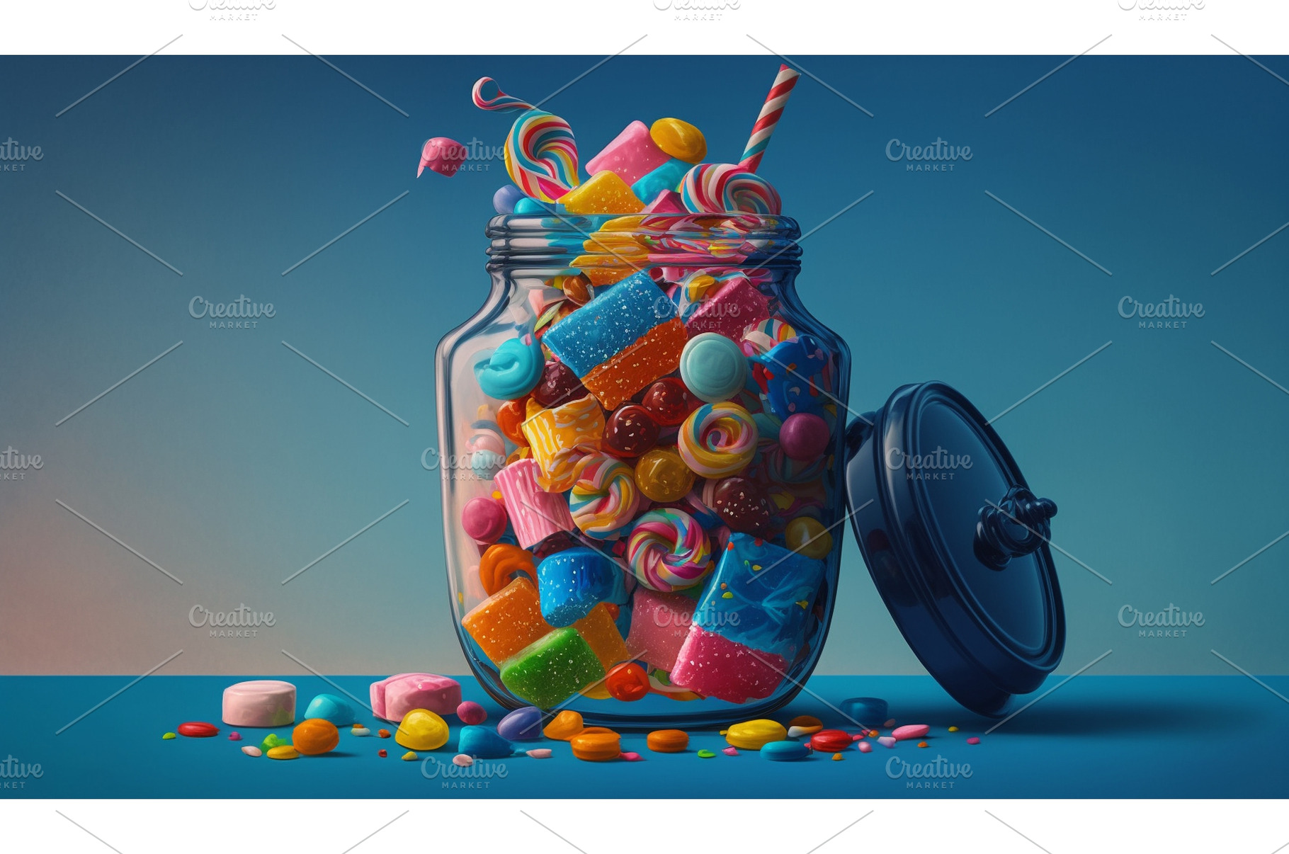 Numerous candies of various shades, a Food & Drink Photo by yanadjana