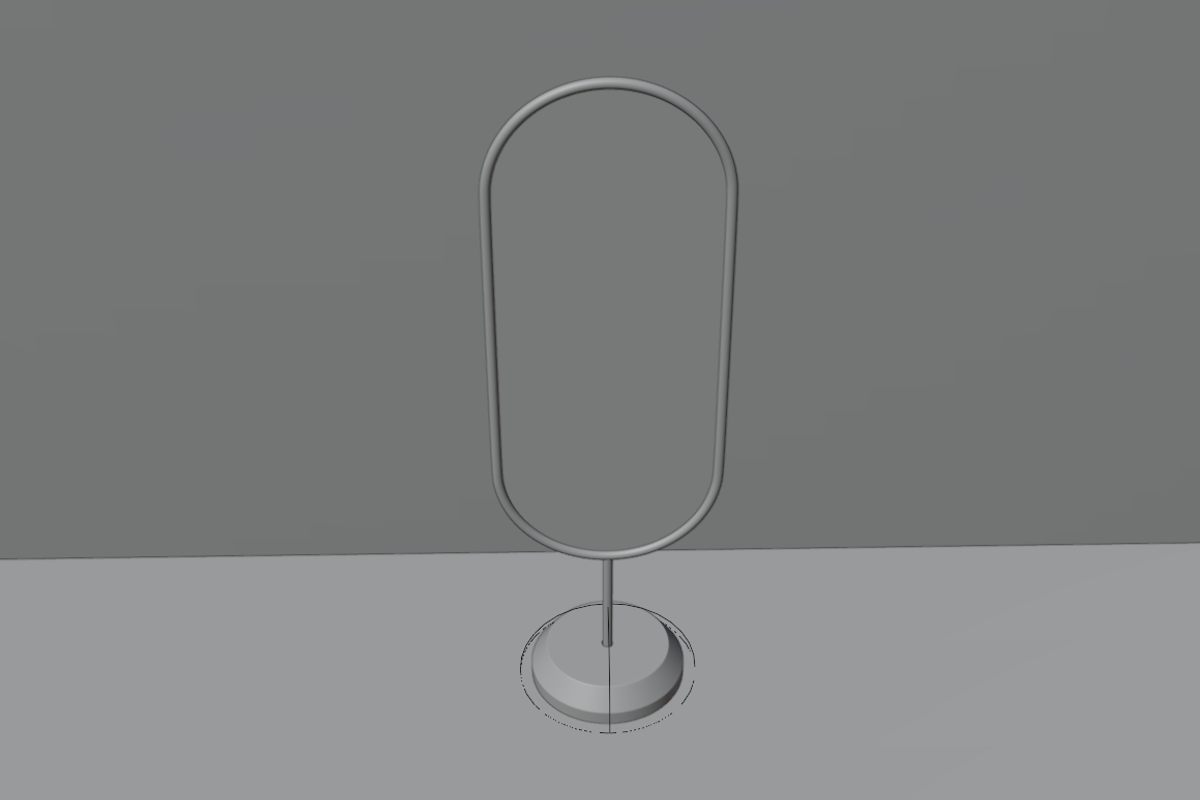 Oval Sign Stand Mockup 3D Model, an Object 3D Model by Dudukbersama (Photo 2 of 2)