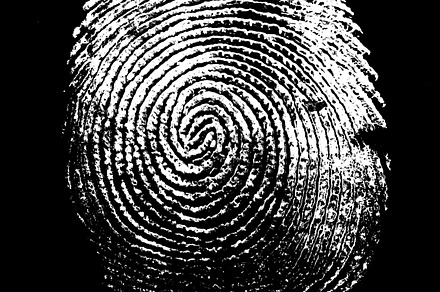 Thumb print featuring artistic, biometric, and blank