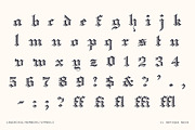 Decorative Hatched Blackletter Font, a Blackletter Font by Century Library (Thumbnail 4 of 5)