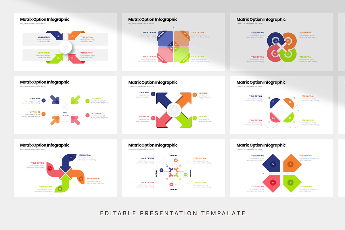 Matrix Option Infographic - Presentation Template