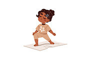 Cute kids doing sports exercises set, a Person Illustration by PaperTrident (Thumbnail 12 of 13)