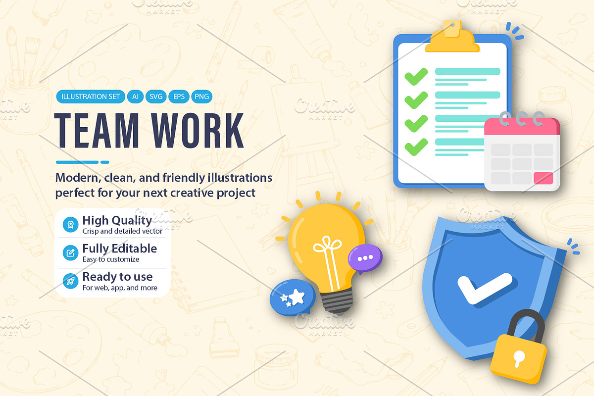 Team Work, a Work Illustration by pictranoosa_studio (Photo 1 of 3)