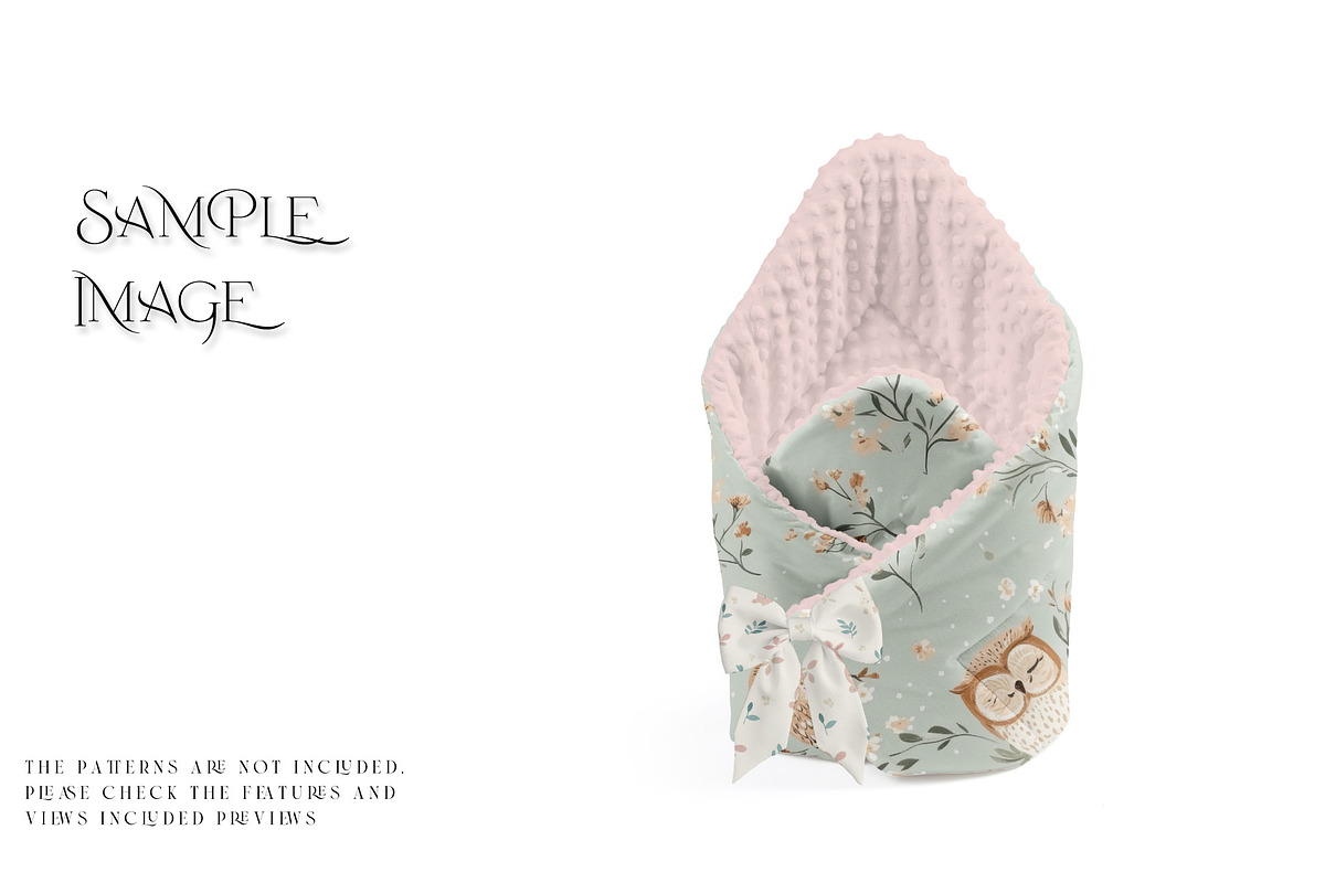 Swaddle Wrap Blankets Minky & Muslin, a Mockup by mock-ups (Photo 16 of 31)