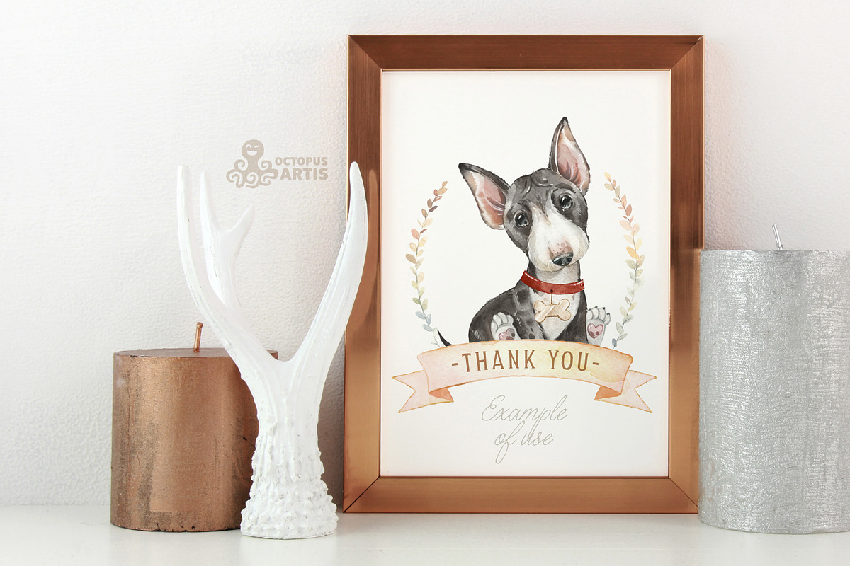 Puppy Paws 6. Watercolor Collection, an Illustration by OctopusArtis (Photo 11 of 11)