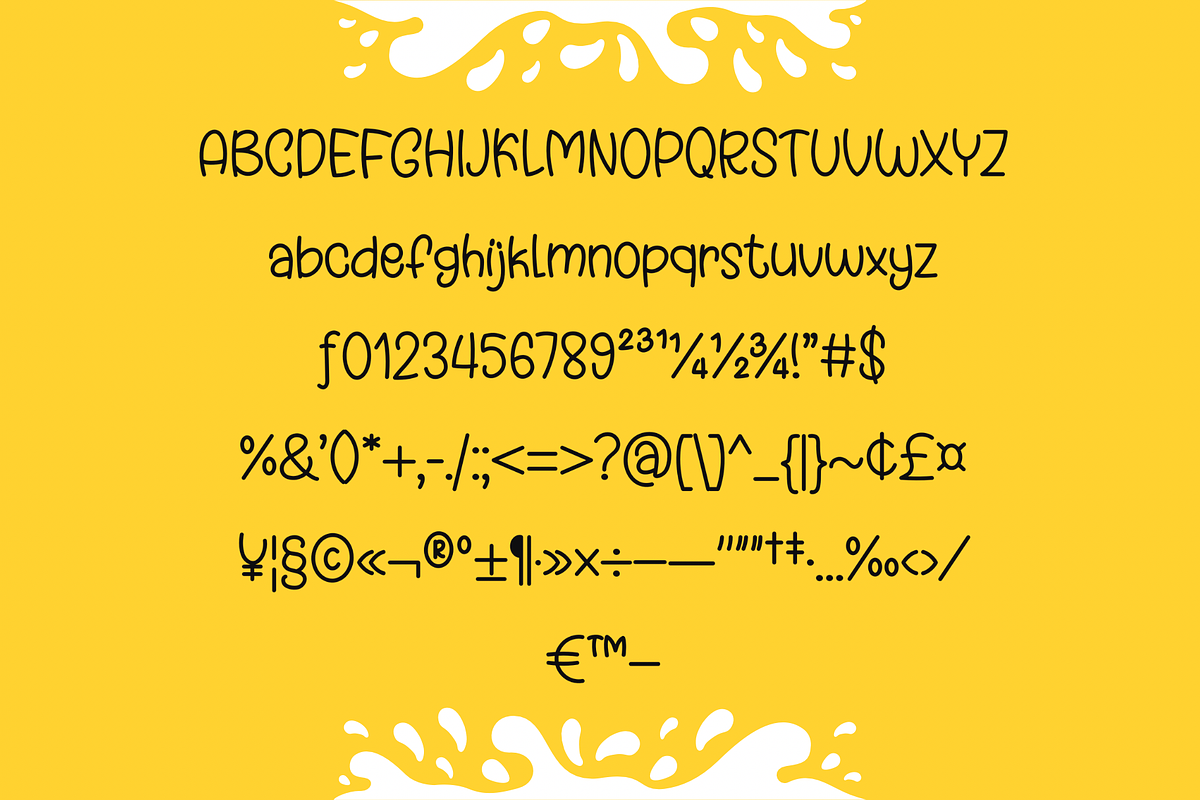 Fresh Juice Font, a Sans Serif Font by Cutie_Kate_Studio (Photo 8 of 8)
