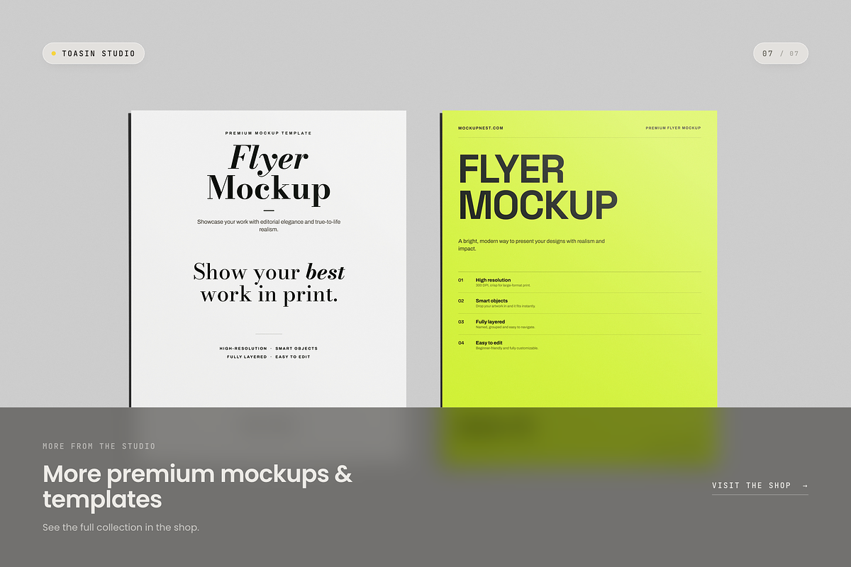 US Letter Flyer Mockup, an Advertising Mockup by Toasin Studio (Photo 7 of 7)