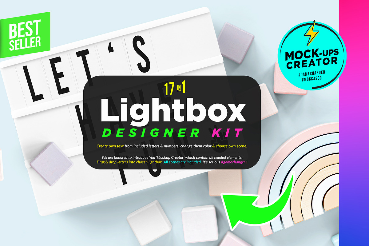 Lightbox Designer Kit 17x Mock-ups, a Packaging Mockup by Mocca Mockups Store (Photo 1 of 8)