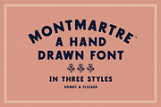 Montmartre - A Hand-drawn Font, a Sans Serif Font by Komet & Flicker (Thumbnail 1 of 12)