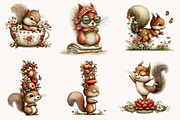 Whimsical Funny Summer Squirrel Clip, an Illustration by Designworld (Thumbnail 3 of 10)