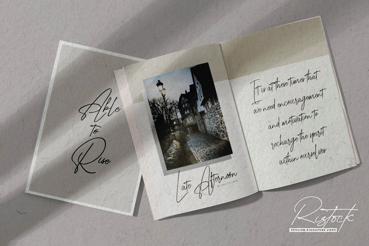 Ristock – Stylish Signature Font, a Handwritten Font by Almarkhatype (Photo 4 of 10)