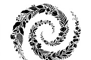 50 Elegant Floral Leaf Spiral Frame, a Decorative Illustration by Amazin_art (Thumbnail 13 of 25)