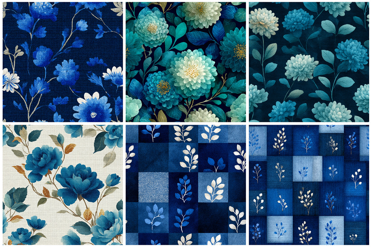 Blue Grunge Texture Digital Papers, a Texture Graphic by CitraGraphics (Photo 2 of 8)