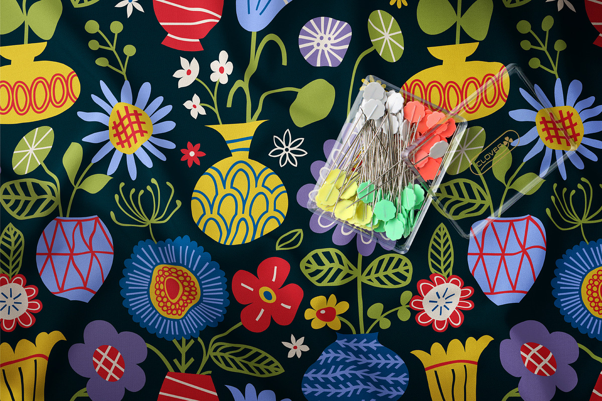 Folky Florals Patterns & Graphics, a Pattern Graphic by rouxsupplyco (Photo 11 of 13)