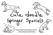 Cute Doodle Springer Spaniels, an Animal Illustration by Liz Pengilley Studio (Thumbnail 1 of 4)