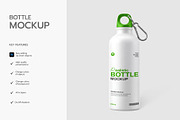 Water Bottle Mockup with Carabiner, a Packaging Mockup by graphypix (Thumbnail 2 of 4)