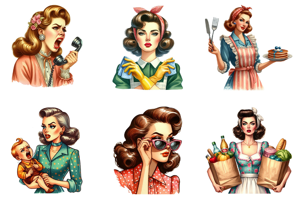 Retro Sarcastic Women Sublimation, an Illustration by SinaCreation (Photo 2 of 5)