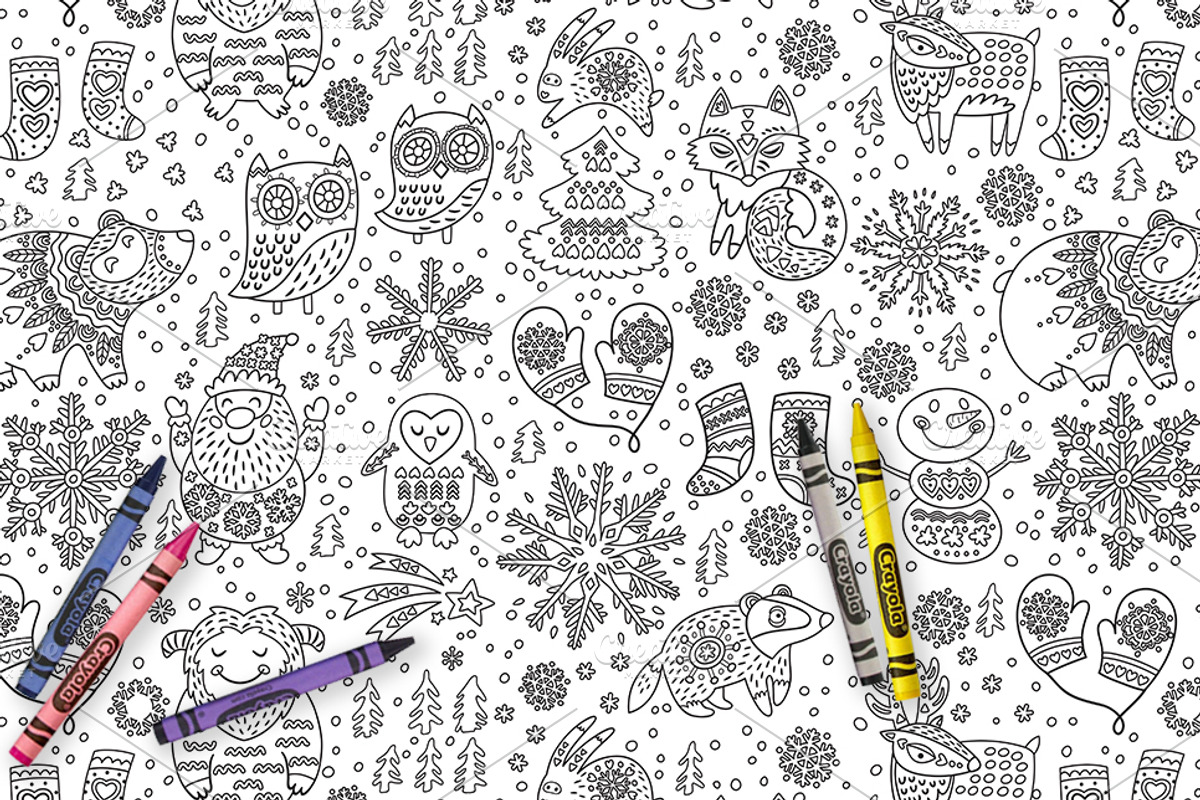 Creative Coloring Pages #2, a Pattern Graphic by PenguinHouse (Photo 11 of 11)