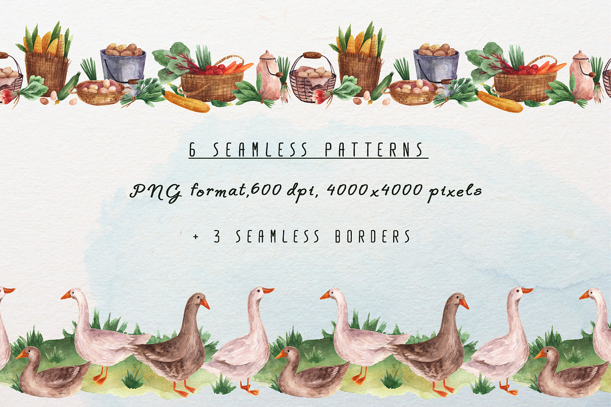 Village watercolor clipart, a Decorative Illustration by a_ptichkina (Photo 4 of 7)
