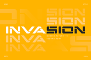 Invasion - Futuristic Techno Font, a Sans Serif Font by Hamz Studio (Thumbnail 1 of 8)