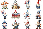 4th of July Gnomes Clipart Bundle, an Illustration by Pixels.Craft (Thumbnail 3 of 5)