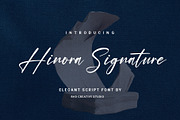 Hinora Signature Elegant Script Font, a Script Font by RHD Creative Studio (Thumbnail 1 of 12)
