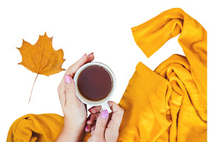 A cup of tea and a cozy autumn, a Food & Drink Photo by yanadjana