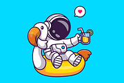 Cute Astronaut Relaxing On Balloon, a Technology Illustration by Catalyst Labs (Thumbnail 3 of 3)