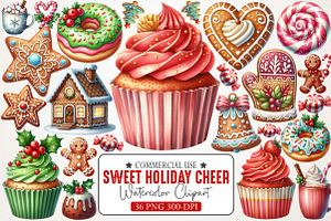 Sweet Holiday Cheer Clipart, an Illustration by RobertsArt