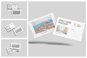 Postcard Mockup, a Packaging Mockup by Hazzpro_Std