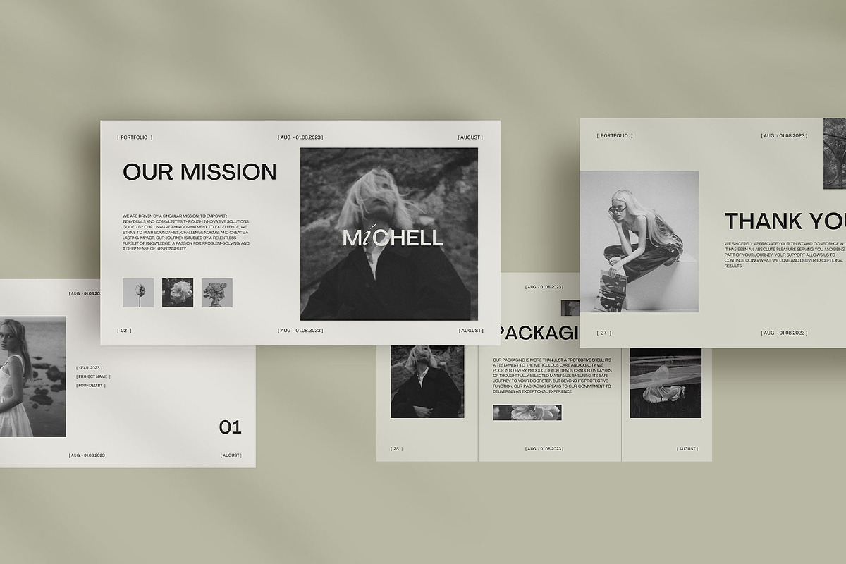 Micelle Portfolio Canva Template, a Marketing Template by Amaré Creative (Photo 7 of 12)