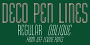 Deco Pen Lines JNL, a Font by Jeff Levine Fonts (Thumbnail 1 of 5)