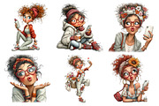 Quirky Woman Selfie Clipart PNG, a Seasonal Illustration by DreamArtGraphic (Thumbnail 4 of 5)