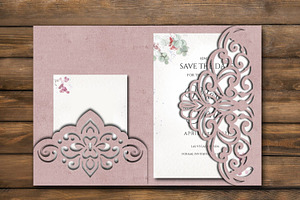 Tri Fold Wedding Invitation Template