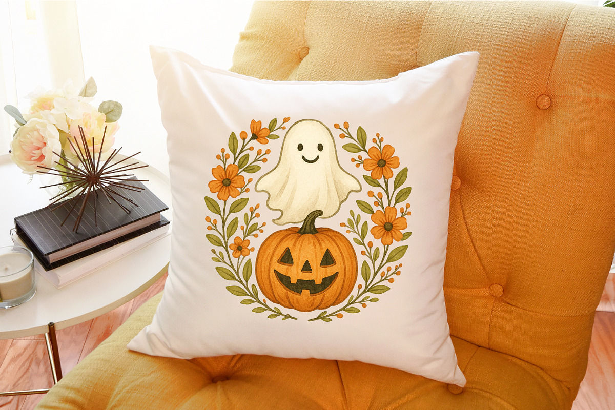 Ghost Pumpkin Fall Autumn Halloween, an Illustration by Sublimation Artist (Photo 9 of 9)