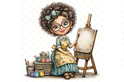 Artist Clipart JPG, a Person Illustration by Memories By Lea (Thumbnail 14 of 19)