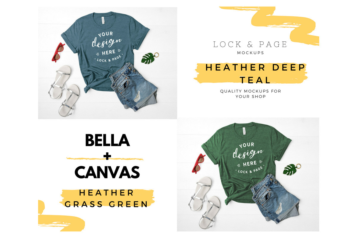 Bella Canvas 3001 Mega Bundle Mockup, a Shirt Mockup by lock and page (Photo 22 of 84)