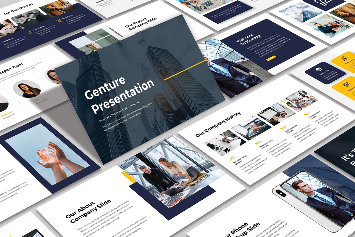 Genture Pptx-Key-Slide Template, a Presentation Template by TypeMakers (Photo 1 of 5)