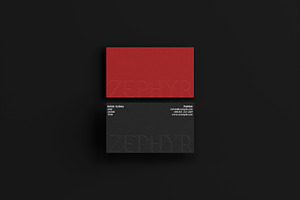 Embossed Business Card Mockup