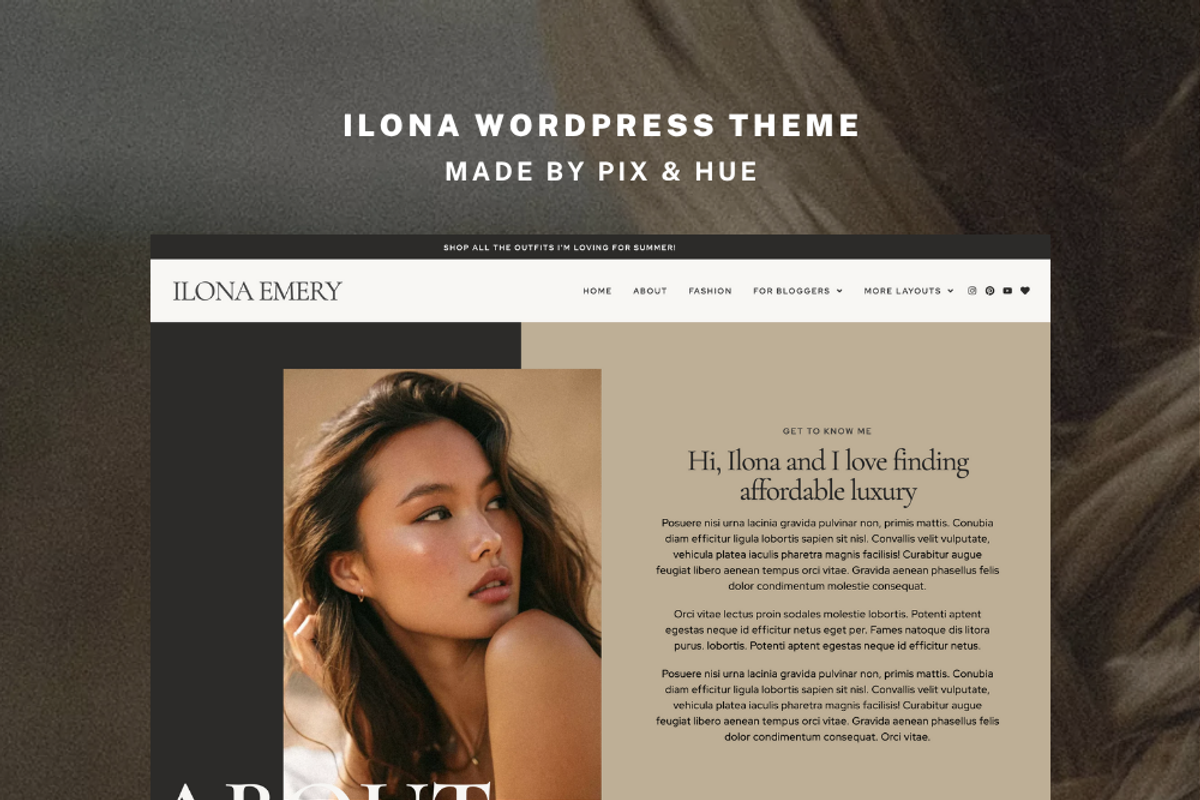 Ilona WordPress Blogging Theme, a WordPress Template by Pix & Hue (Photo 4 of 7)